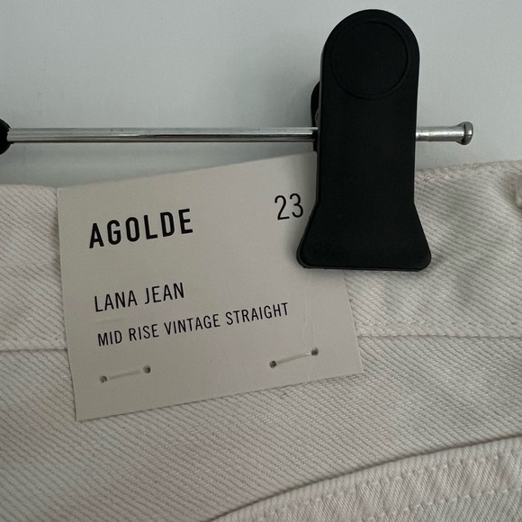 Agolde Lana Mid Rise Jeans in Off-White in the size 23 - Picture 2 of 3